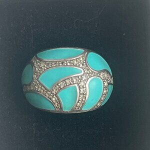 Turquoise & Sterling Silver Ring - size 7